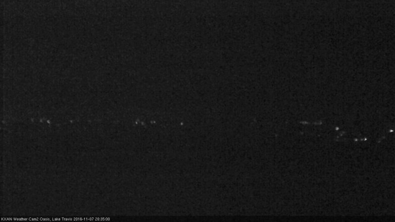 Lake Travis webcam, November 7, 2016 8:05 PM CT