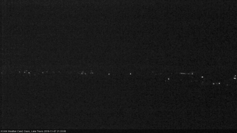 Lake Travis webcam, November 7, 2016 9:05 PM CT