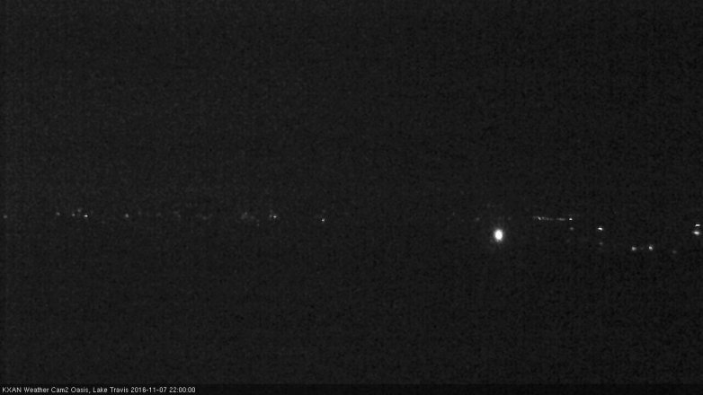 Lake Travis webcam, November 7, 2016 9:20 PM CT