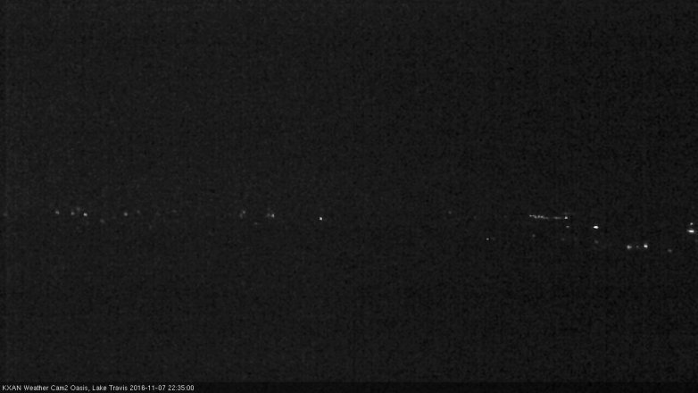 Lake Travis webcam, November 7, 2016 9:40 PM CT