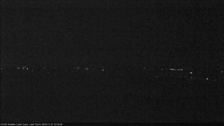 Lake Travis webcam, November 7, 2016 11:00 PM CT