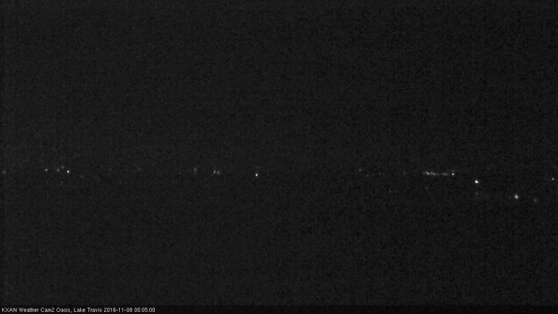 Lake Travis webcam, November 7, 2016 11:30 PM CT