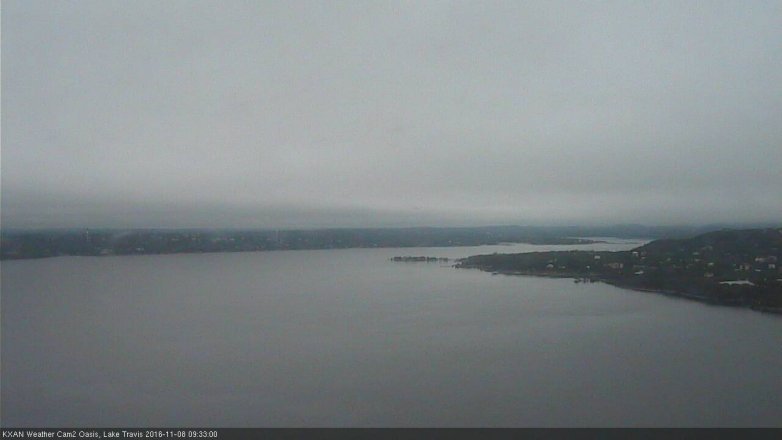 Lake Travis webcam, November 8, 2016 9:00 AM CT