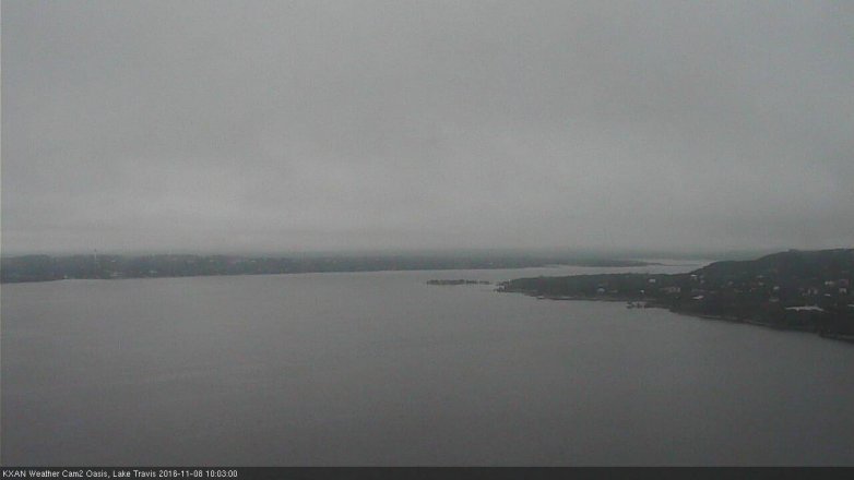 Lake Travis webcam, November 8, 2016 9:15 AM CT