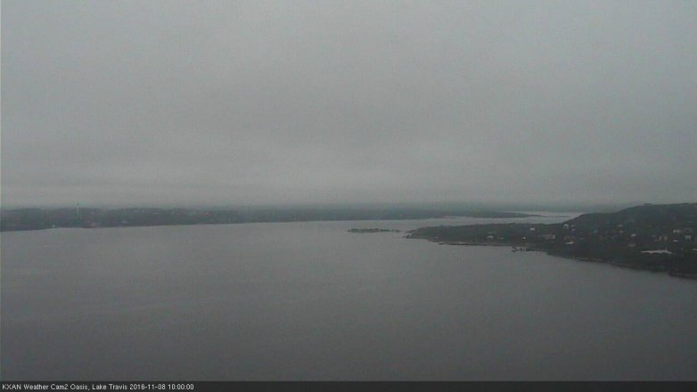 Lake Travis webcam, November 8, 2016 9:30 AM CT