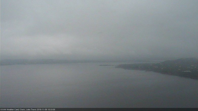 Lake Travis webcam, November 8, 2016 9:50 AM CT