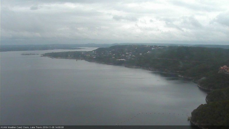 Lake Travis webcam, November 8, 2016 1:15 PM CT