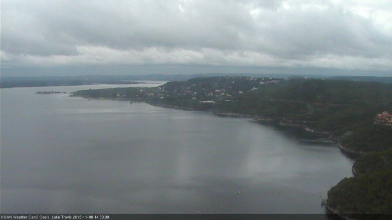 Lake Travis webcam, November 8, 2016 1:55 PM CT