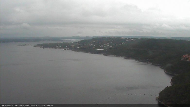 Lake Travis webcam, November 8, 2016 3:05 PM CT