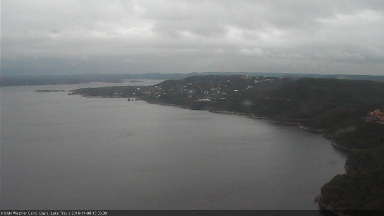 Lake Travis webcam, November 8, 2016 3:35 PM CT