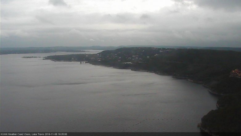 Lake Travis webcam, November 8, 2016 3:40 PM CT