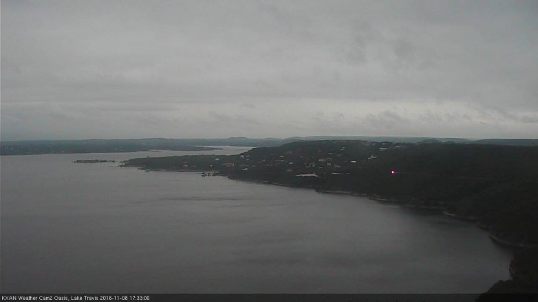 Lake Travis webcam, November 8, 2016 4:55 PM CT