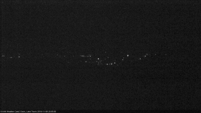 Lake Travis webcam, November 8, 2016 7:30 PM CT