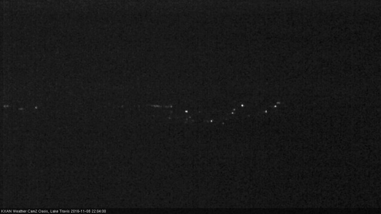 Lake Travis webcam, November 8, 2016 9:20 PM CT