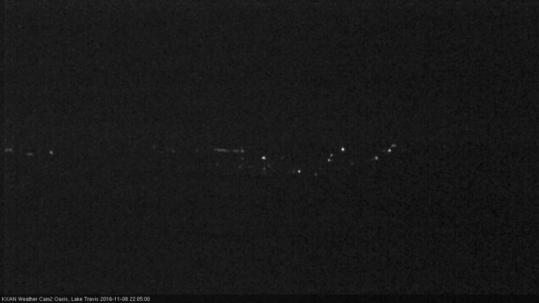 Lake Travis webcam, November 8, 2016 9:25 PM CT