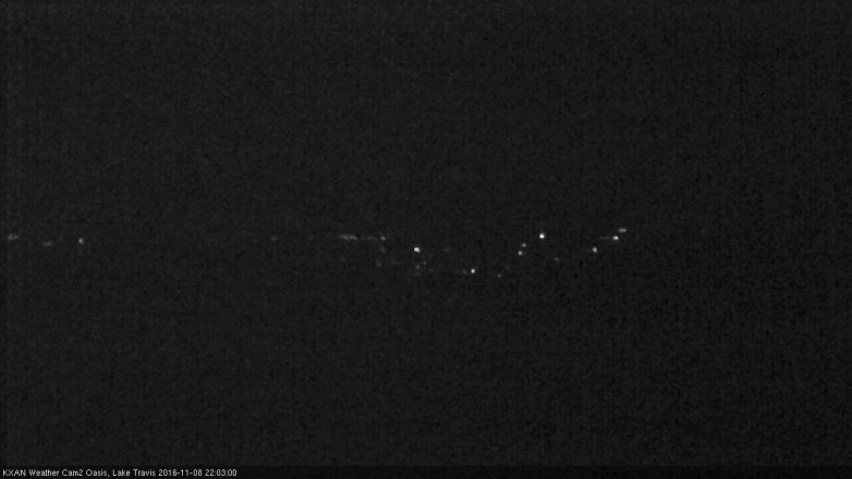 Lake Travis webcam, November 8, 2016 9:30 PM CT
