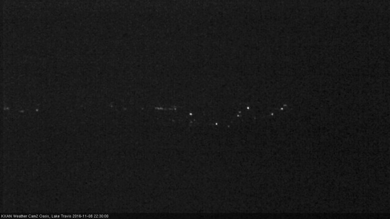 Lake Travis webcam, November 8, 2016 9:45 PM CT