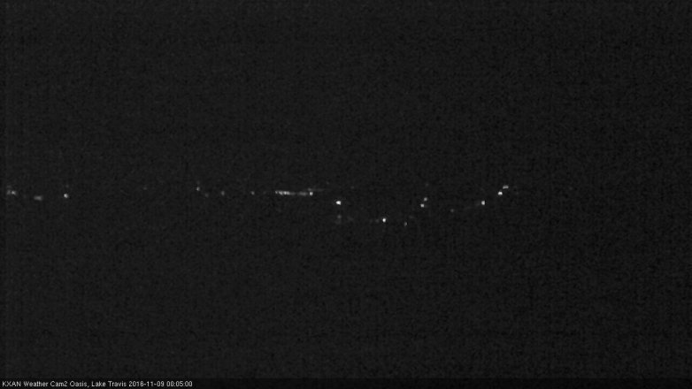 Lake Travis webcam, November 8, 2016 11:15 PM CT