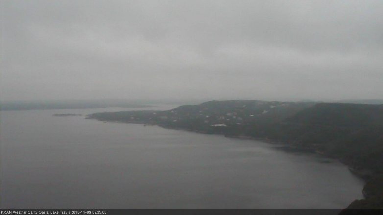 Lake Travis webcam, November 9, 2016 9:05 AM CT