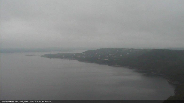 Lake Travis webcam, November 9, 2016 9:30 AM CT