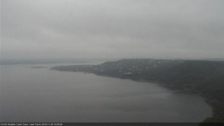 Lake Travis webcam, November 9, 2016 9:35 AM CT