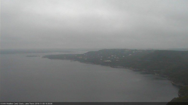 Lake Travis webcam, November 9, 2016 9:40 AM CT
