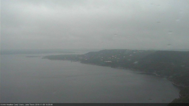 Lake Travis webcam, November 9, 2016 9:45 AM CT