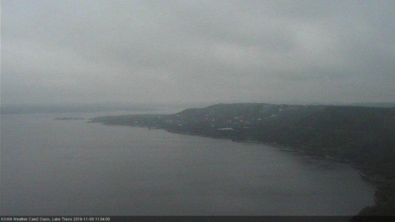 Lake Travis webcam, November 9, 2016 10:25 AM CT