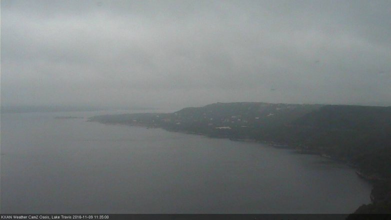 Lake Travis webcam, November 9, 2016 11:00 AM CT
