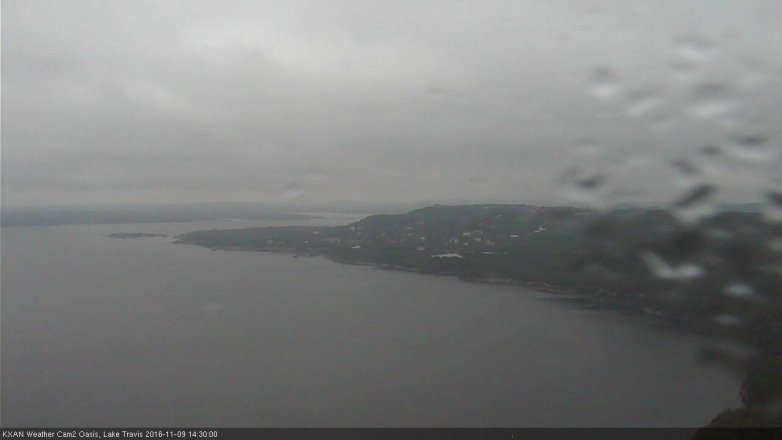 Lake Travis webcam, November 9, 2016 1:40 PM CT