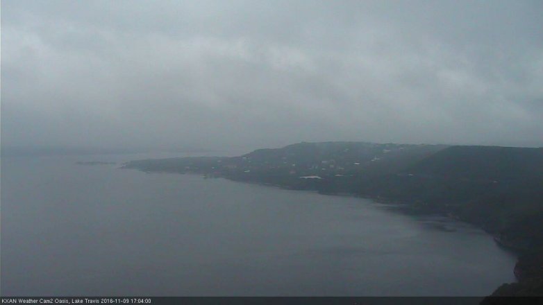 Lake Travis webcam, November 9, 2016 4:15 PM CT