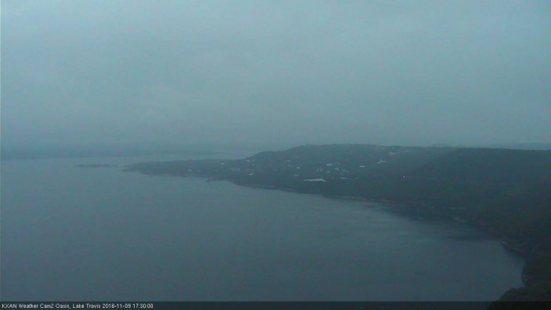 Lake Travis webcam, November 9, 2016 4:40 PM CT