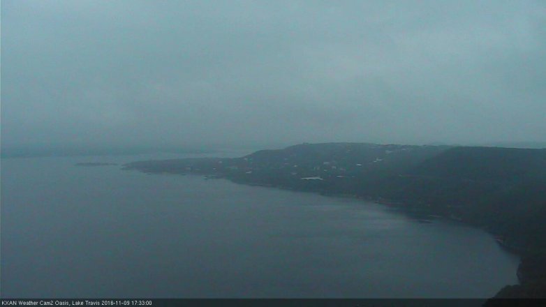 Lake Travis webcam, November 9, 2016 4:50 PM CT