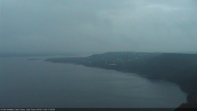 Lake Travis webcam, November 9, 2016 5:00 PM CT