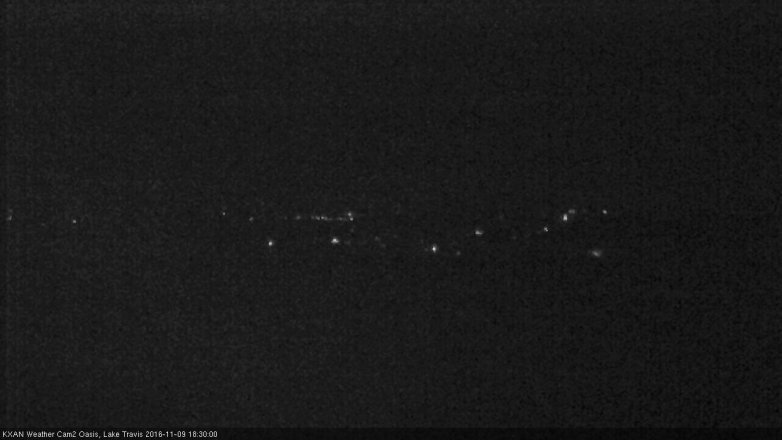 Lake Travis webcam, November 9, 2016 5:40 PM CT