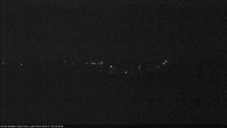 Lake Travis webcam, November 9, 2016 7:50 PM CT