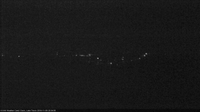 Lake Travis webcam, November 9, 2016 8:00 PM CT