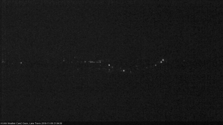 Lake Travis webcam, November 9, 2016 8:10 PM CT