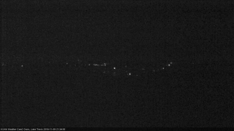 Lake Travis webcam, November 9, 2016 8:50 PM CT