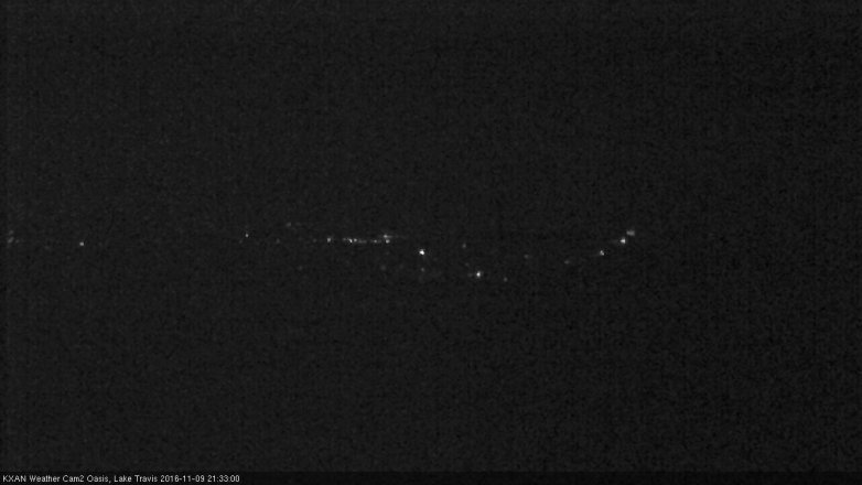 Lake Travis webcam, November 9, 2016 9:00 PM CT