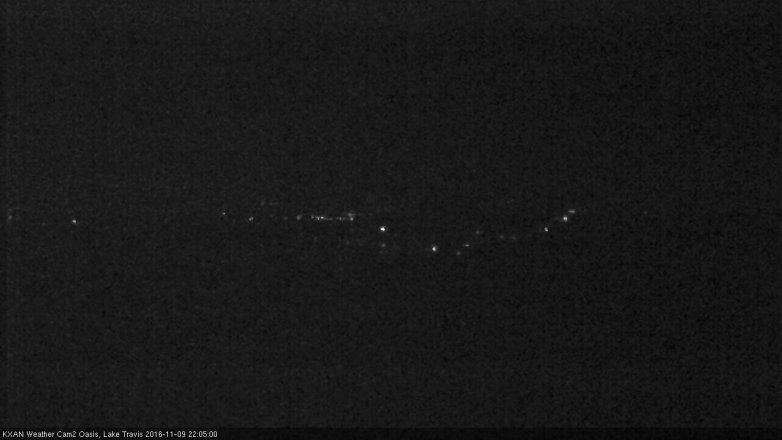 Lake Travis webcam, November 9, 2016 9:15 PM CT