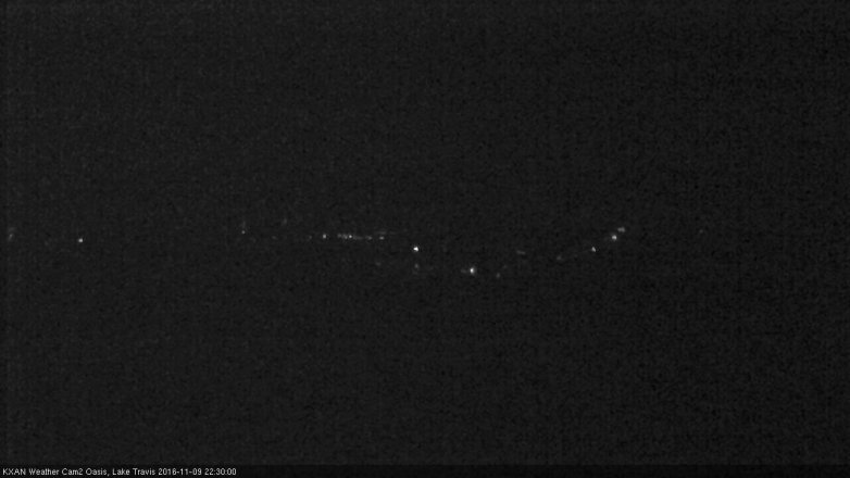 Lake Travis webcam, November 9, 2016 9:35 PM CT