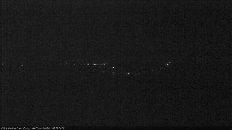 Lake Travis webcam, November 9, 2016 10:00 PM CT