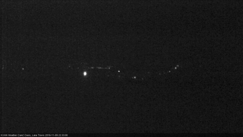 Lake Travis webcam, November 9, 2016 10:05 PM CT