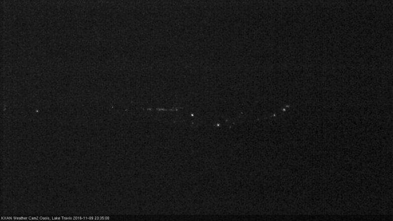 Lake Travis webcam, November 9, 2016 10:45 PM CT