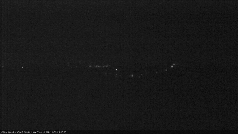 Lake Travis webcam, November 9, 2016 10:50 PM CT