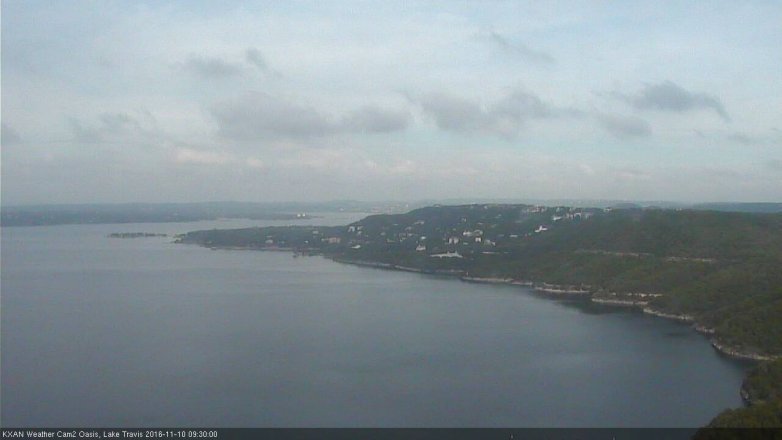 Lake Travis webcam, November 10, 2016 9:00 AM CT