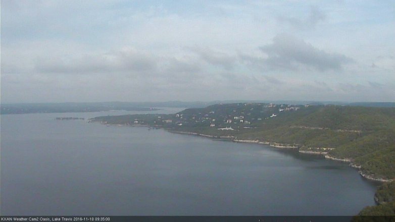 Lake Travis webcam, November 10, 2016 9:05 AM CT