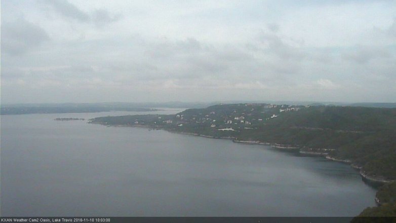 Lake Travis webcam, November 10, 2016 9:35 AM CT