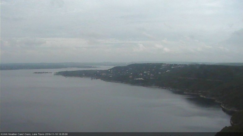 Lake Travis webcam, November 10, 2016 9:55 AM CT